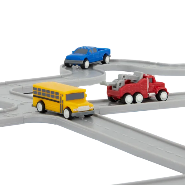 Pocket Pack Playset-Track Playset with Toy Vehicles Driven - Image 2