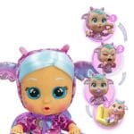 Cry Babies Dressy Fantasy Bruny - 12" Baby Doll | Pink and Purple Shirt with Dragon Themed Hoodie and Baby Pink Pants with Metallic Details - Image 4