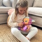 Cry Babies Dressy Fantasy Bruny - 12" Baby Doll | Pink and Purple Shirt with Dragon Themed Hoodie and Baby Pink Pants with Metallic Details - Image 6
