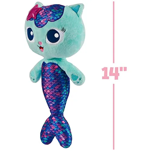 Gabby’s Dollhouse, 14-inch Interactive Talking Mercat Plush Kids Toys with Lights, Music and Phrases Stuffed Animals for Girls and Boys Ages 3 and up - Image 5