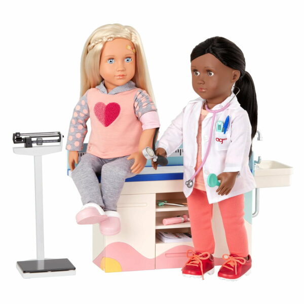 BD35156 Our Generation Doctor Days Exam Table Playset Checkups 18 inch Dolls Meagann Le3ab Store