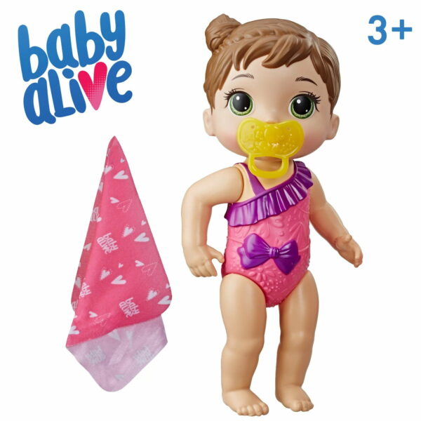 Baby Alive Splash n Snuggle Baby Brown Hair Doll 2 Le3ab Store