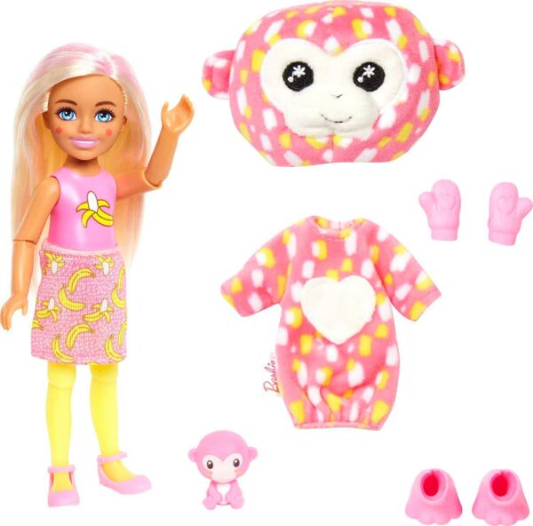 Barbie Chelsea Cutie Reveal Jungle Series Monkey Doll 3 Le3ab Store