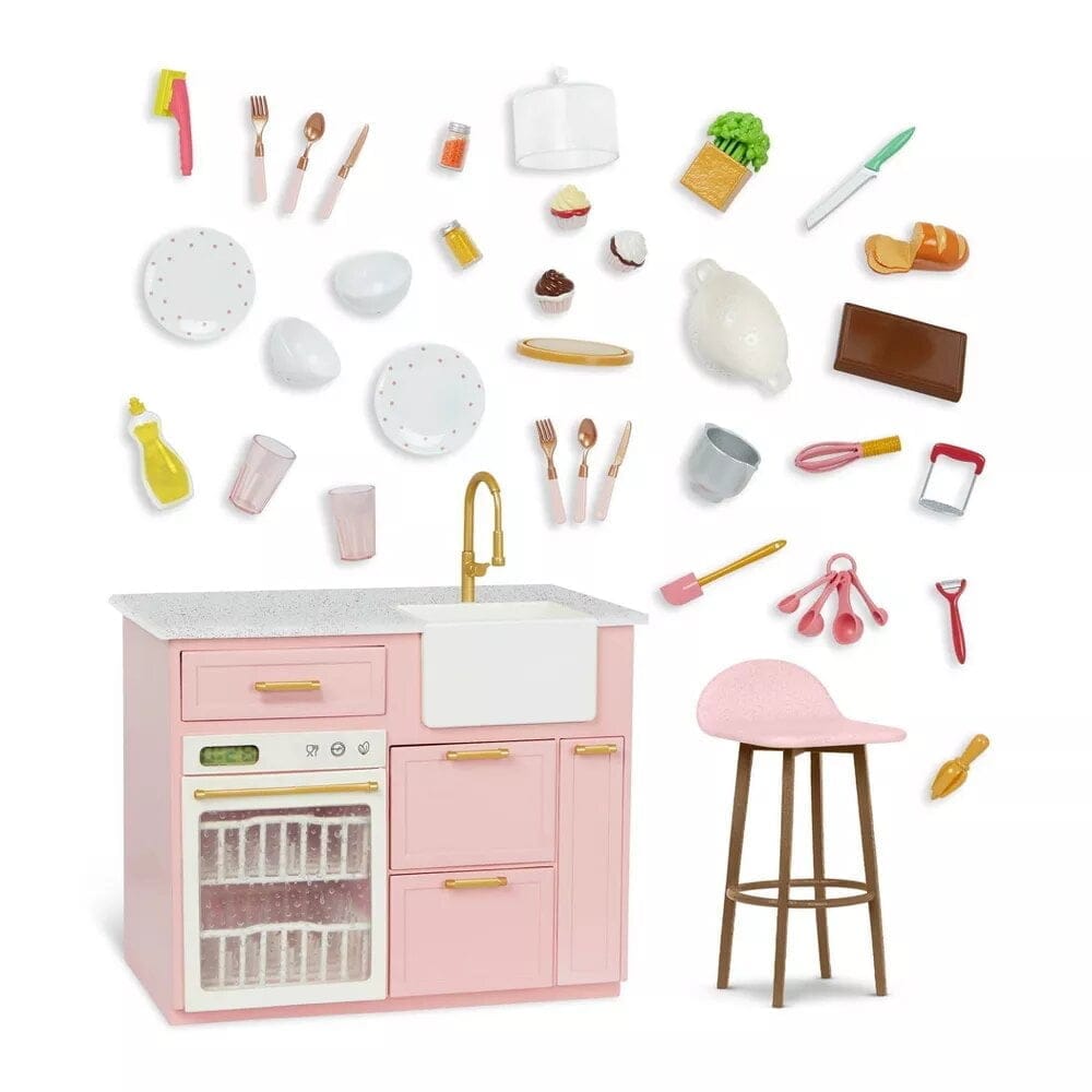Kitchen Island with Accessories Our Generation Kitchen Island with Accessories Our Generation