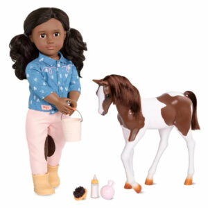 Equestrian Doll & Horse Set - Daveen with Foal Our Generation
