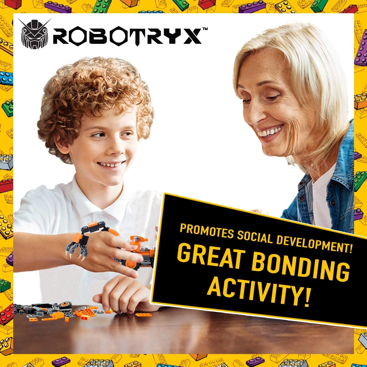 JitteryGit Robot Building Toy Orange Tangryp (221 Pcs) Robotryx - Image 5