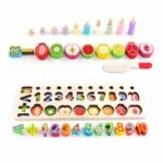 5-in-1 Wooden Number Fruit Shape Sorting