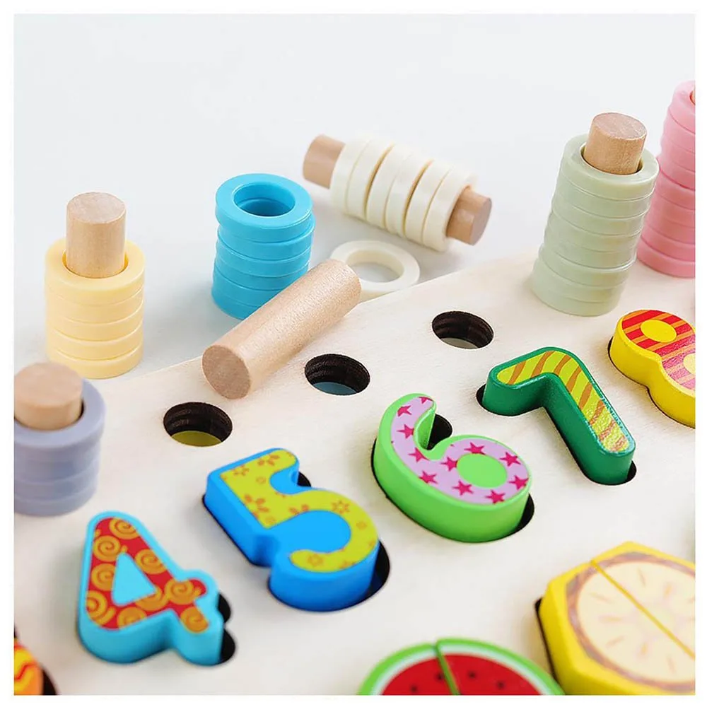 5-in-1 Wooden Number Fruit Shape Sorting - Image 3