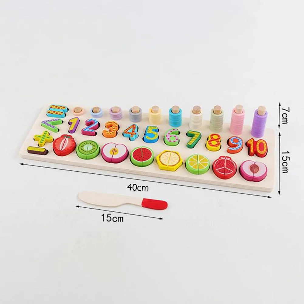 5-in-1 Wooden Number Fruit Shape Sorting - Image 5