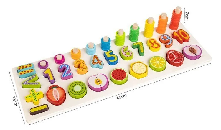5-in-1 Wooden Number Fruit Shape Sorting - Image 6