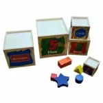 Blocks Shape Sorter Wisdom Shape Set Box Tower - Image 5