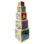 Blocks Shape Sorter Wisdom Shape Set Box Tower - Image 4