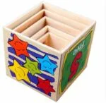 Blocks Shape Sorter Wisdom Shape Set Box Tower - Image 6