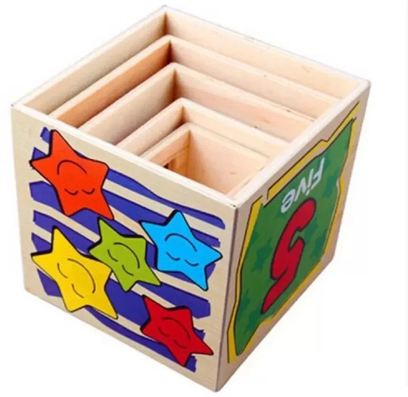 Blocks Shape Sorter Wisdom Shape Set Box Tower - Image 6