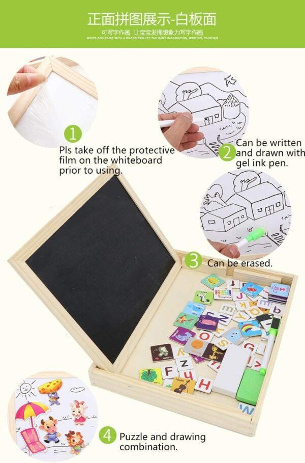 English Educational Magnetic Puzzle Alphabet Drawing Board 4 Le3ab Store