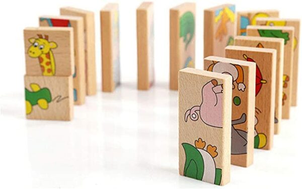 Wooden Animal Domino Le3ab Store