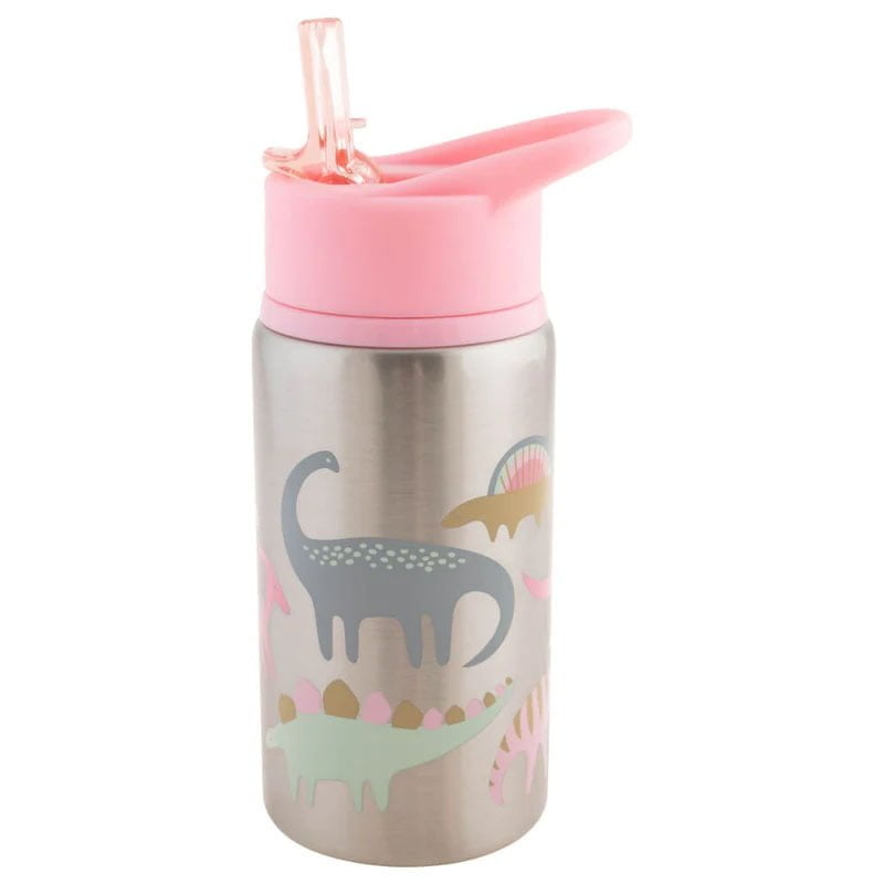 Stephen Joseph Sidekicks Stainless Steel Water Bottles Pink Dino Stephen Joseph Sidekicks Stainless Steel Water Bottles Pink Dino