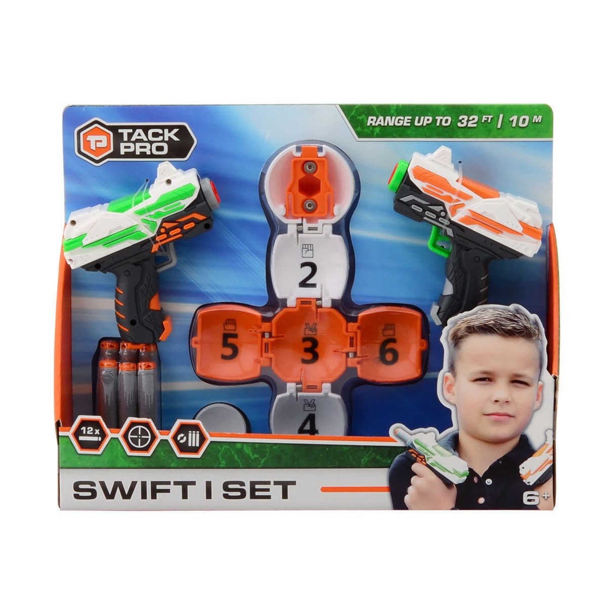 Tack Pro® Swift I Set with 12 darts and Target, 11cm Tack Pro® Swift I Set with 12 darts and Target, 11cm