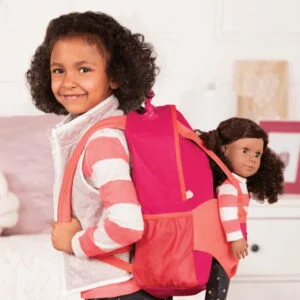 Our Generation Hop On Doll Carrier Backpack - Bright Dots