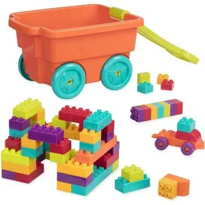 Battat Locbloc Wagon Building Blocks (54 pieces)