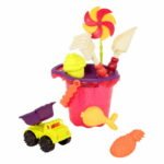 B.Toys Dump Truck & Beach Toys Red - Image 2