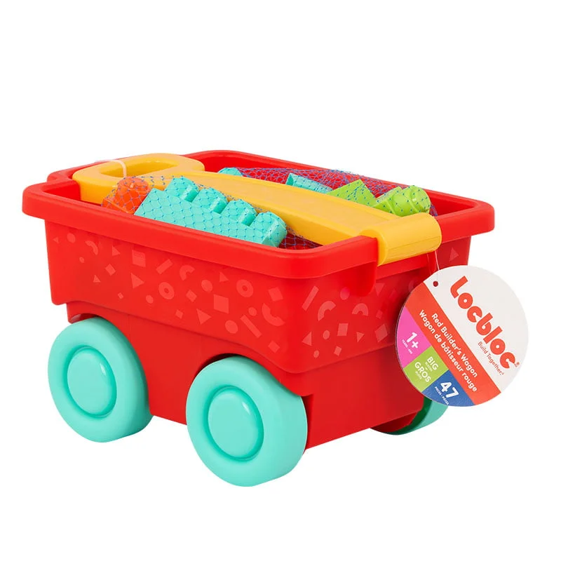 Battat Locbloc Red Builder’s Wagon - Image 2