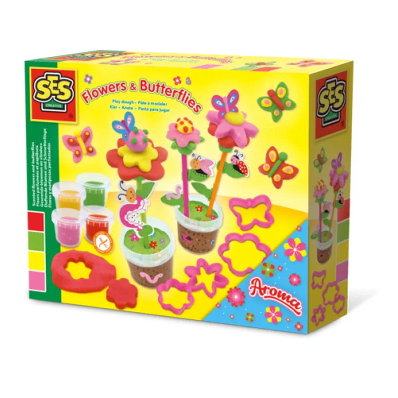 1SES Creative Flowers & Butterflies Play Dough SES Creative Flowers & Butterflies Play Dough