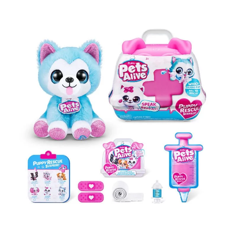 Zuru Pets Alive Pet Shop Surprise Interactive Plush Puppy Baby Blue