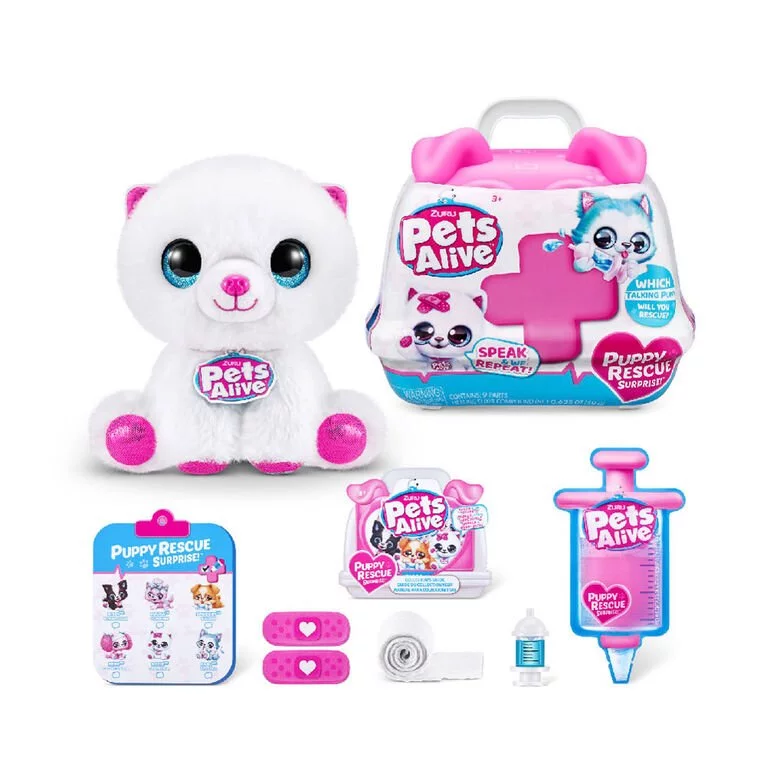 Zuru Pets Alive Pet Shop Surprise Interactive Plush Puppy White
