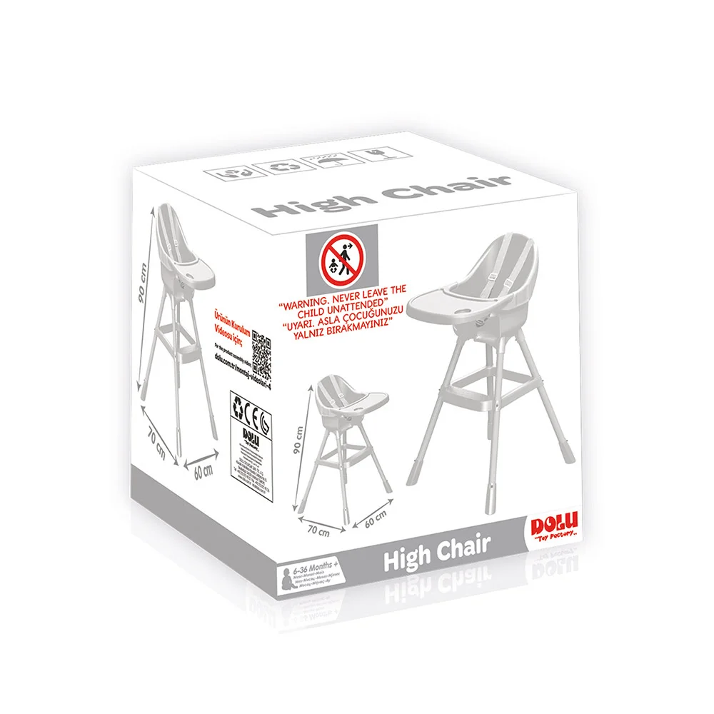 Dolu High Chair Grey 7551 - Image 3