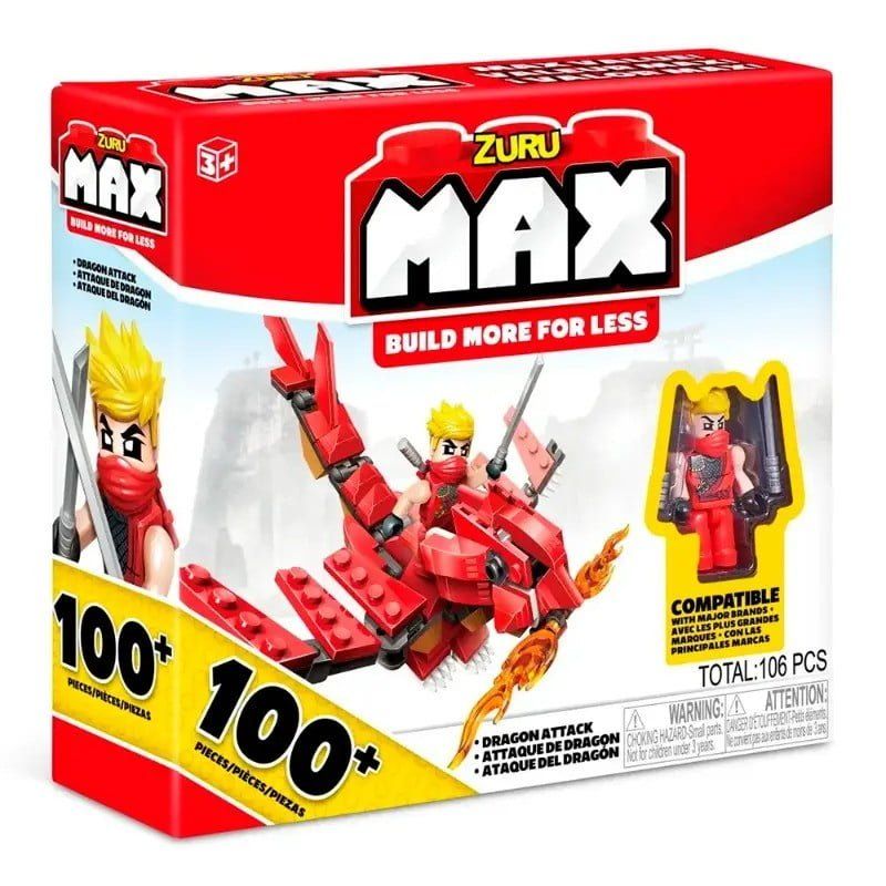 Construction 100 Pieces Bricks Assorted Pack 8379 Zuru Max Build More Construction 100 Pieces Bricks Assorted Pack 8379 Zuru Max Build More
