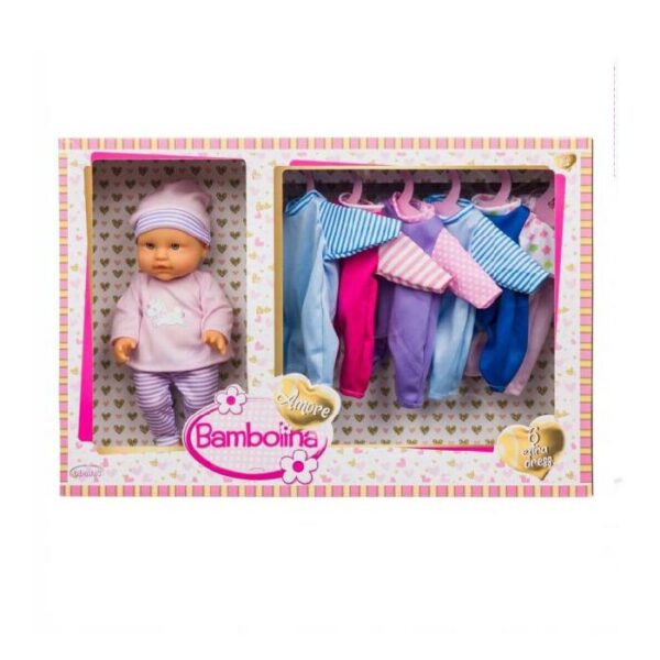 Bambolina 30 cm Amore Doll & 6 Extra Dress