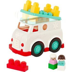 Battat Ambulance With 2 Figures & 5 Blocks - 8Pc