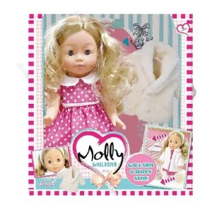 Bambolina 33 cm Molly Walking Doll With Extra Dress
