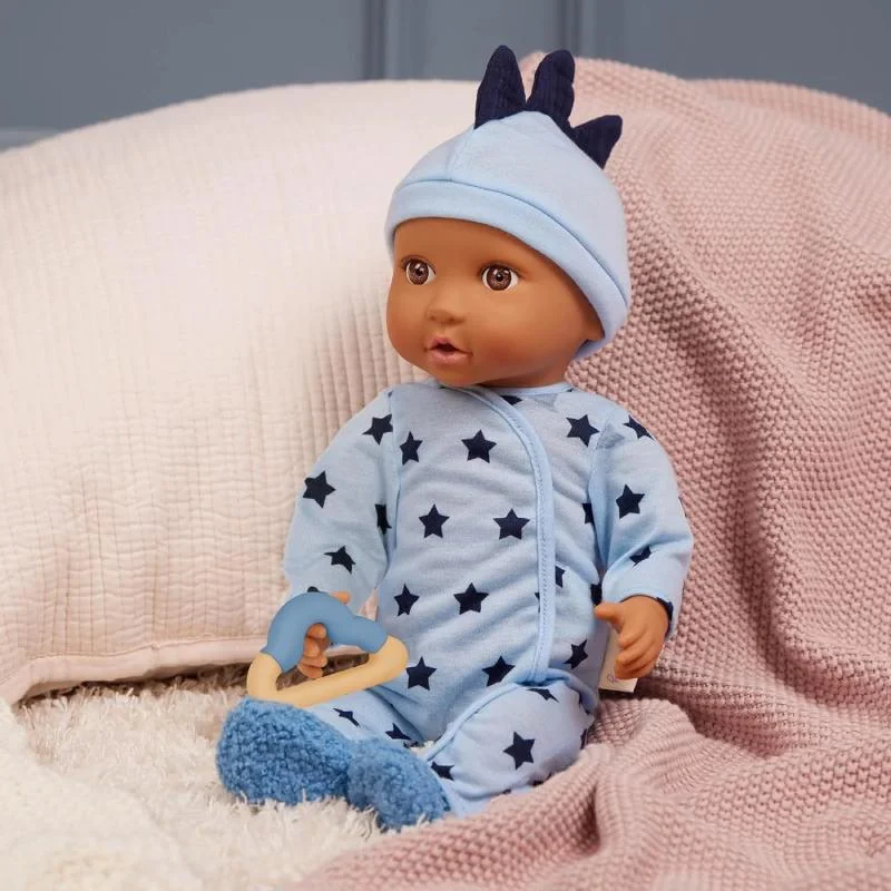 Lulla Baby 14" Outfit - Blue Onesie with Slippers - Image 2