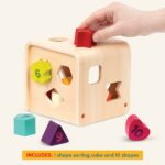 Battat Wooden Shape Sorting Cube - Image 7