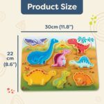 B.toys Peek & Explore Wooden Puzzle -  Dinosaurs - Image 6