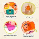 B.toys Peek & Explore Wooden Puzzle - Shapes & Emotions - Image 4