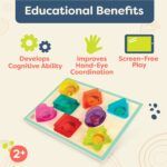 B.toys Peek & Explore Wooden Puzzle - Shapes & Emotions - Image 3