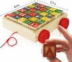 B.toys Wooden Alphabet Block Wagon - Image 2