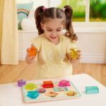 B.toys Peek & Explore Wooden Puzzle - Shapes & Emotions - Image 2