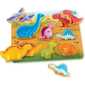 B.toys Peek & Explore Wooden Puzzle - Dinosaurs
