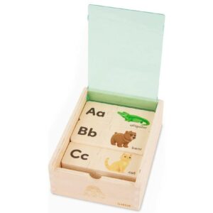 Battat One Match ABC Wooden Puzzle Le3ab Store