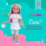 ⁦عروسة جليتر جيرلز 14 إنش سيارا - شعر أزرق وبنفسجي⁩ - الصورة ⁦2⁩