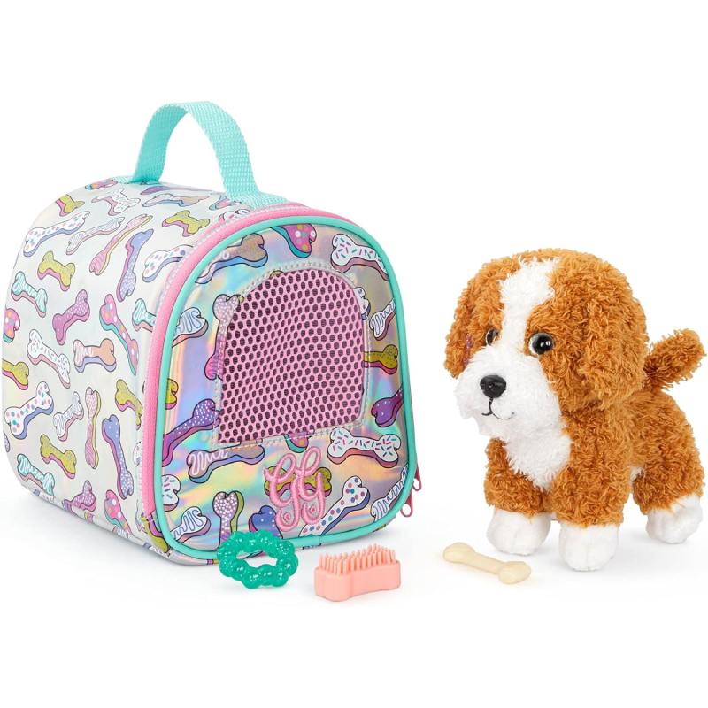 Glitter Girls Stuffed Dog & Carrier - Golden Labradoodle Glitter Girls Stuffed Dog & Carrier - Golden Labradoodle