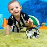 ⁦كرة الجرس من برايت ستارتس – أسود وأبيض⁩ - الصورة ⁦2⁩