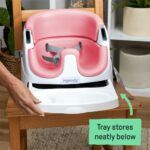 Ingenuity Baby Base 2-in-1 Booster Feeding & Floor Seat with Self-Storing Tray, Peony - Image 7