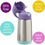 B.Box Insulated Drink Bottle - Lilac Pop 350ml - Image 3