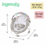 Ingenuity Baby Bouncer with Lights Toy Bar, Vibrations, Tummy Time Pillow & Sounds - Image 5