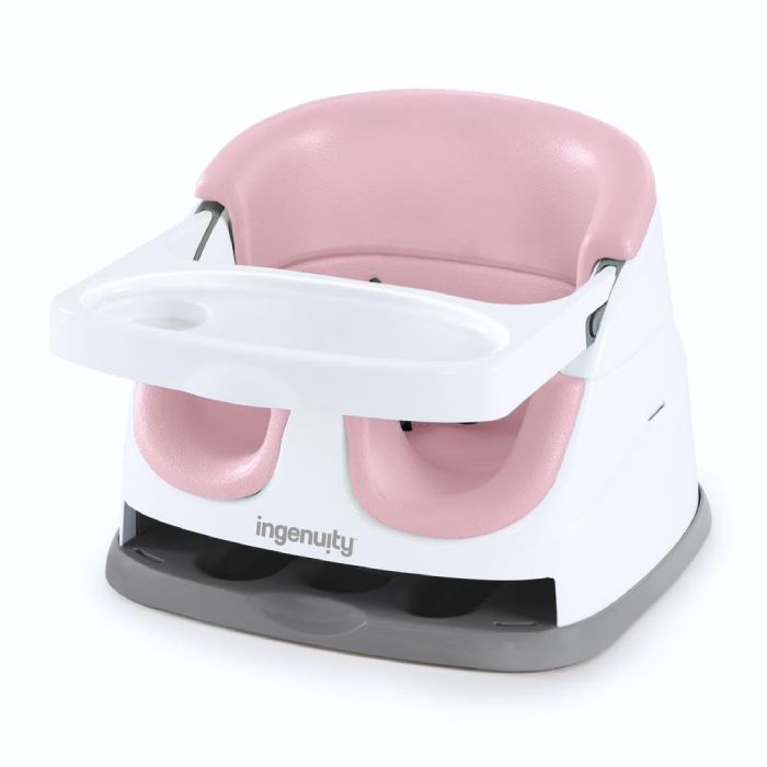 Ingenuity Baby Base 2-in-1 Booster Feeding & Floor Seat with Self-Storing Tray, Peony Ingenuity Baby Base 2-in-1 Booster Feeding & Floor Seat with Self-Storing Tray, Peony